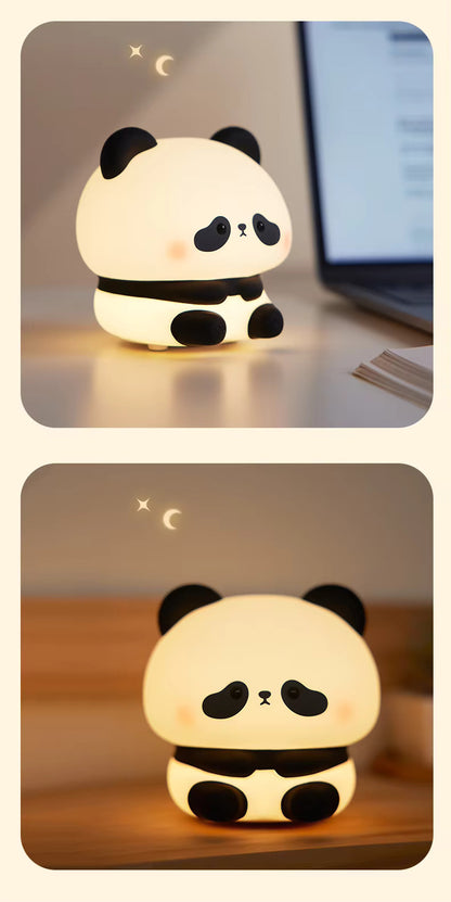 Adorable Panda LED Silicone Night Light – Rechargeable Touch Lamp for Kids & Cozy Bedrooms