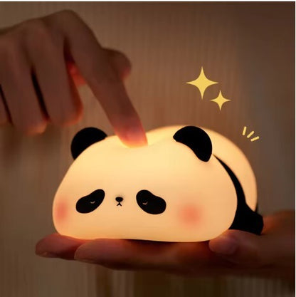 Adorable Panda LED Silicone Night Light – Rechargeable Touch Lamp for Kids & Cozy Bedrooms